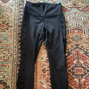 Lulu Lemon Black Leggings Criss-Cross Side Design
